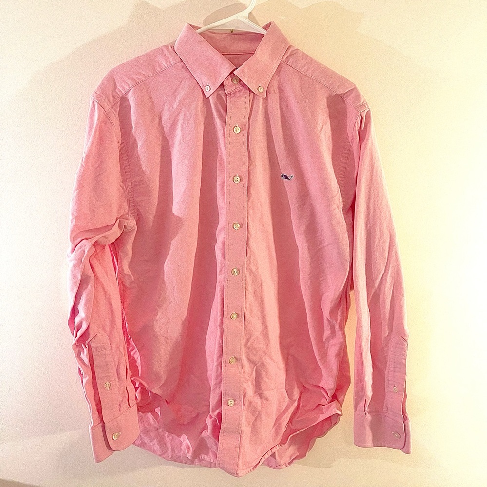 Men’s Vineyard Vines Salmon Classic Fit Whale Dress Shirt